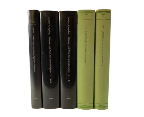HOFTIJZER, J. &amp; K. JONGELING. Dictionary of the North-West Semitic inscriptions. W. appendices by R.C. Steiner, A.M. Mosh