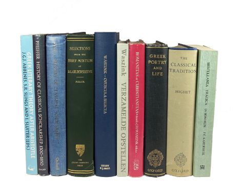 PFEIFFER, R. History of classical scholarship from the beginnings to the end of the Hellenistic Age (&amp;) 1300-1850. 1968(-