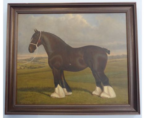 William Albert Clark (1880-1963), ‘Ashleigh Royal Duchess. 50089’, portrait of a Shire horse, oil on canvas, signed and dated