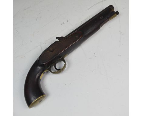 A Tower 12-Bore 1842 Pattern Lancer's Percussion Service Pistol Dated '1845', 9 inch barrel with multiple stamps such as 'B3,