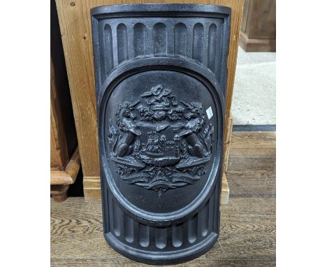 A cast iron Lamp-post Cover, with Bristol Coat of Arms, W 53 cm x H 28.5 cm. 