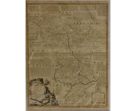 Emanuel Bowen (c. 1694 - 1767), by and after, An Accurate Map of the County of Derby, Divided into its Hundreds and Drawn fro