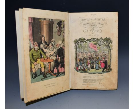 Anon [Combe (William)], Doctor Syntax In Paris: Or, A Tour in search of the Grotesque, first edition, W. Wright, [London] 182