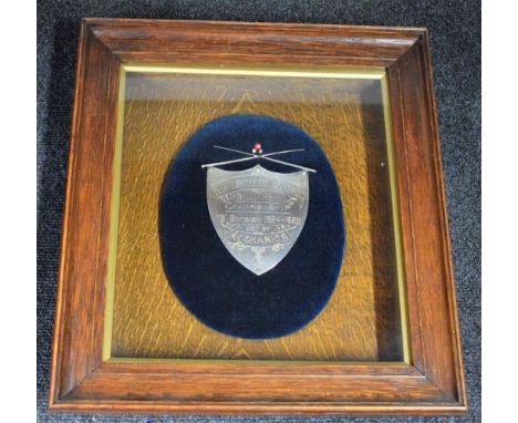 Local History - Sport - Billiards - a George V silver presentation shield, inscribed Derby Institutes Association Billiards C