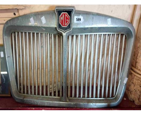 A vintage MG chrome plated radiator grill