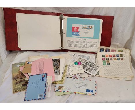 A red folder containing British Commonwealth FDCs dating from 1979 to early 80's - sold with a small quantity of mint decimal