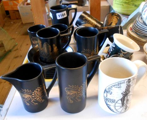 A quantity of Portmeirion pottery teaware and other items including 'Magic City', 'Phoenix', etc.