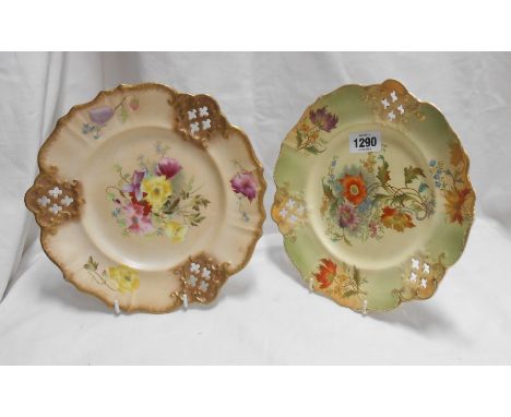 Six 19th Century Carltonware plates of various design