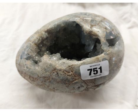 A quartz mineral geode