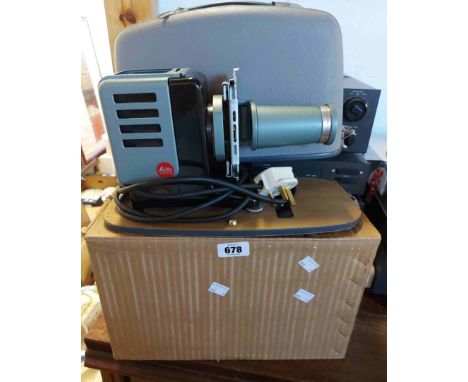 A boxed Leitz projector