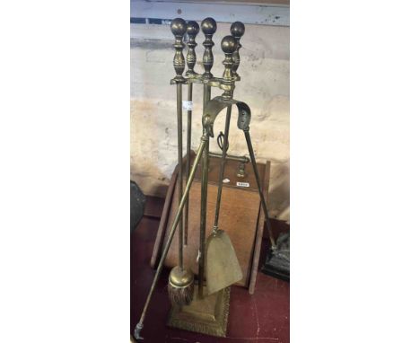 A wooden lift-front coal box with brass handle and knob, metal liner and associated shovel - sold with a brass crescent form 