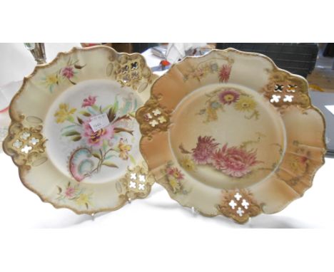 Six 19th Century Carltonware plates of various design
