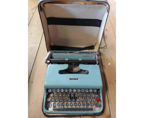 A vintage cased Olivetti Lettera 22 typewriter