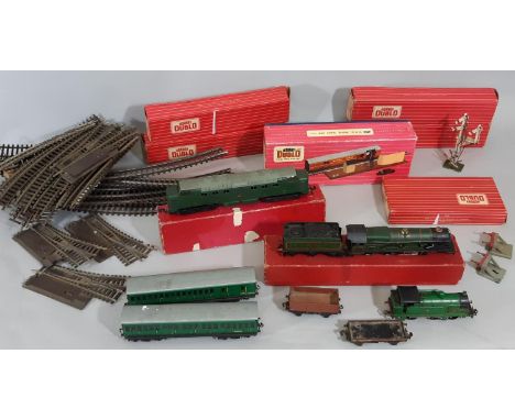 Collection of Hornby OO gauge railway items including the following boxed models; 'Denbigh Castle' 4-6-6 locomotive with tend