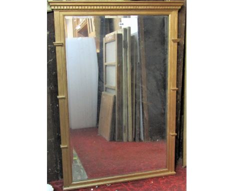 An overmantle mirror painted framework and bevelled edge mirror plate, 122 cm x 85 cm approximately 