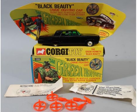 Corgi Toys 268 The Green Hornet 'Black Beauty' Crime Fighting Car, gloss black body, spun wheel hubs, with secret instruction