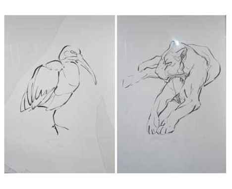 *Modern British School - Pair: Lying Leopard, lithograph, indistinctly signed, titled, and numbered 14/75 in pencil; and Hade