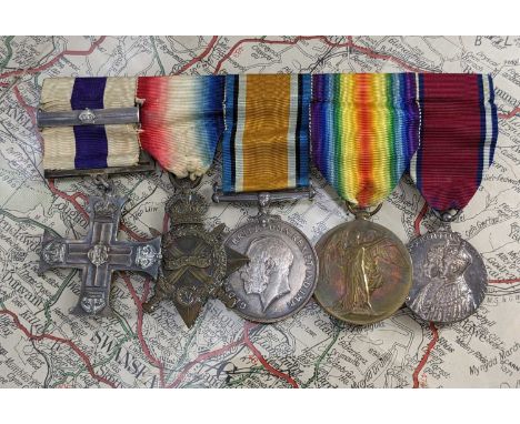 GREAT WAR MILITARY CROSS & BAR MEDAL GROUP awarded to Captain Bernard Ernest Ablitt West Yorkshire Regiment, comprising Milit