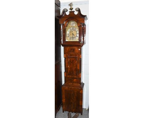A Mahogany 8 Day Longcase Clock, dial chapter ring bearing a later inscription: Henry Watson