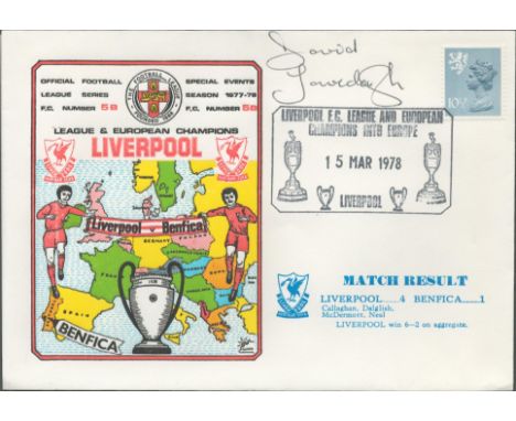 Liverpool V Hamburg 1978 Dawn Official Football First Day Cover Signed By David Fairclough. Good condition. All autographs co