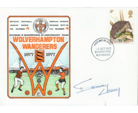 Wolverhampton Wanderers Centenary 1977 Dawn Official Football First Day Cover Signed By Sammy Chung. Good condition. All auto