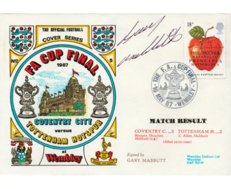 Coventry City V Tottenham Hotspur 1987 Dawn Official Football First Day Cover Signed By Gary Mabbutt. Good condition. All aut