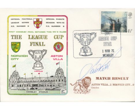 Aston Villa V Norwich City 1975 Dawn Official Football First Day Cover Signed By Ian Ross. Good condition. All autographs com