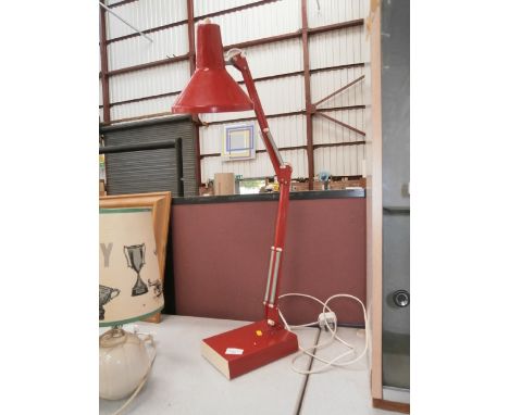 red angle poise lamp