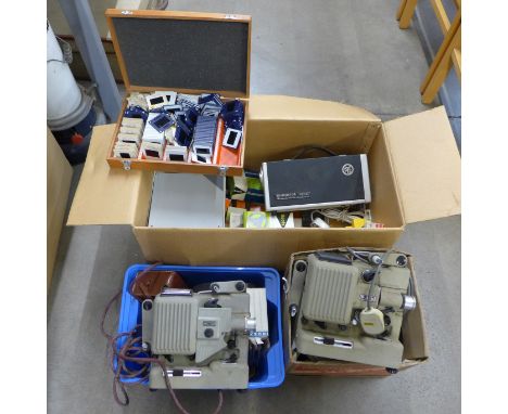 Photographic slides and slide projector **PLEASE NOTE THIS LOT IS NOT ELIGIBLE FOR POSTING AND PACKING** 