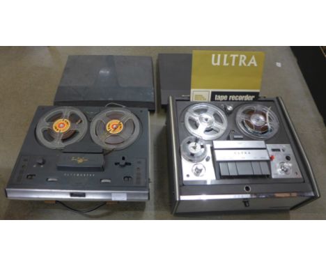 An Ultra tape recorder and Fidelity Playmaster tape recorder **PLEASE NOTE THIS LOT IS NOT ELIGIBLE FOR POSTING AND PACKING**