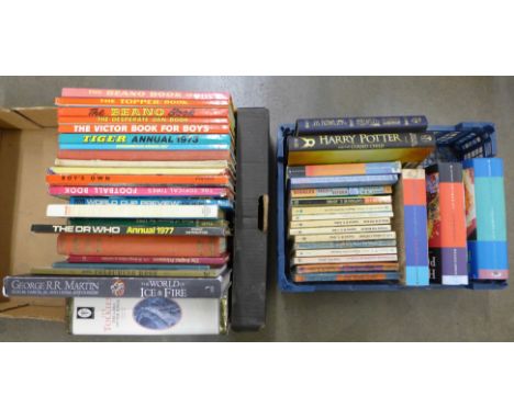 Two boxes of children's books inc. Harry Potter first editions **PLEASE NOTE THIS LOT IS NOT ELIGIBLE FOR POSTING AND PACKING