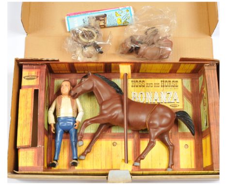 Palitoy vintage Bonanza Hoss and his Horse, Good, complete, with some accessories. Good within Fair Plus opened packaging.&nb