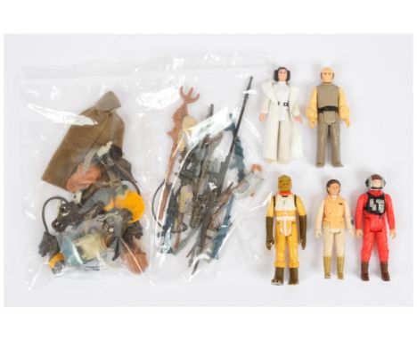 Kenner Star Wars vintage 3 3/4" figures x 5 including&nbsp; Princess Leia, Princess Leia Hoth, Bossk, Lobot and B-Wing Pilot,