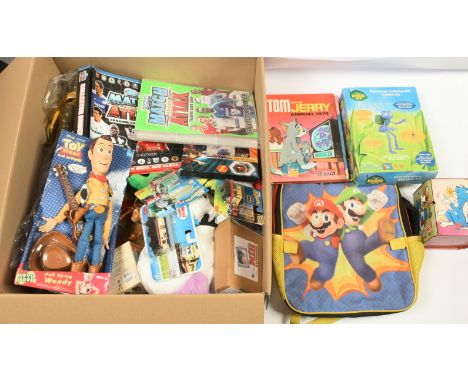 Quantity of mixed TV &amp; Film collectibles includes Super Mario Bros, Toy Story, Thomas the Tank Engine with others. Good t