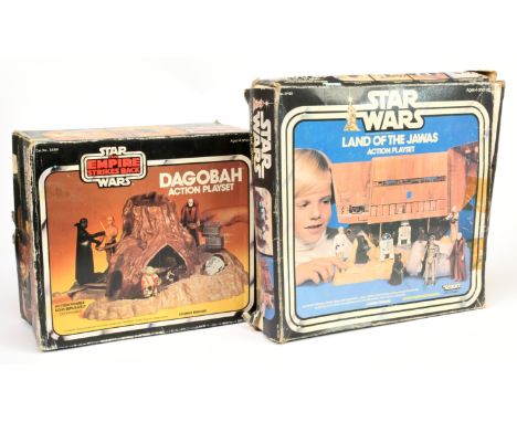 Palitoy Kenner Star Wars vintage Play-sets x 2. Star Wars Kenner The Land of The Jawas Play-set, Fair to Good incomplete, wit