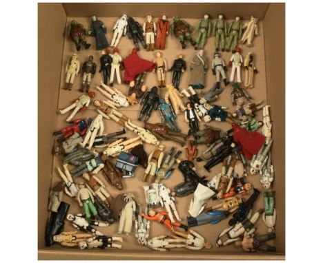 Large quantity of Kenner Star Wars vintage 3 3/4" figures including Luke Skywalker, Stormtrooper, Princess Leia, Gamorrean Gu