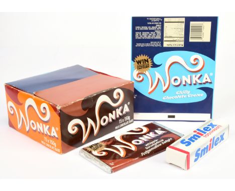 Props From the Charlie and the Chocolate Factory 2005 includes Wonka Whipple-Scrumptions Fudgemallow Delight Bar, Wonka Chill