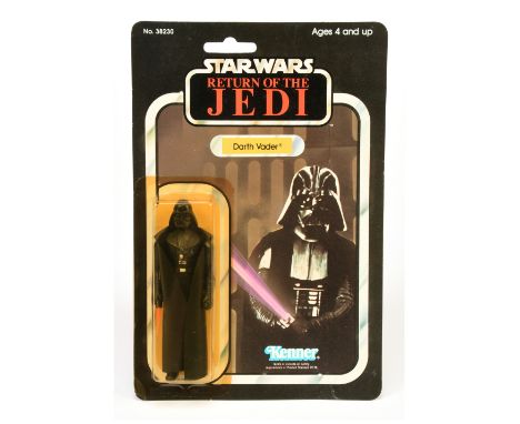 Kenner Star Wars vintage Return of the Jedi Darth Vader 3 3/4" figure, Mint, within Near Mint (yellowed) bubble, upon Near Mi