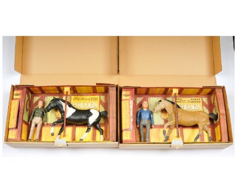 Palitoy vintage Bonanza Ben and his Horse &amp; Little Joe and his Horse. Good, complete, with some accessories still sealed,