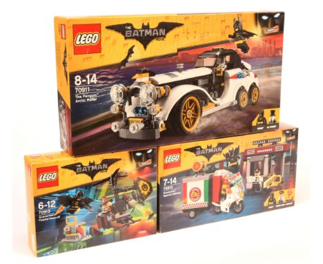 Lego The Batman Movie sets x 3 includes The Penguin Arctic Roller, set 70911; Scarecrow Fearful Face-off, set 70913; Scarecro