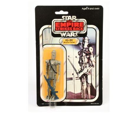 Palitoy Star Wars vintage The Empire Strikes Back IG-88 3 3/4" figure, Mint, within Near Mint bubble, upon Good (creased) pun