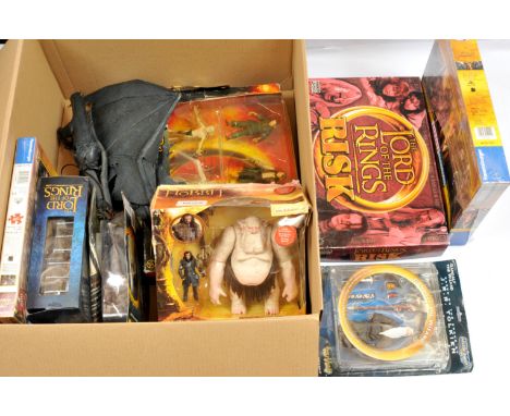 Quantity of Lord of the Rings Collectibles includes Lord of the Rings Risk, Puzzles, Carded Figures, Boxed Figures with other