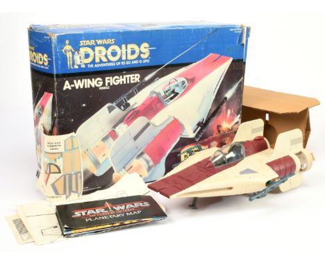 Kenner Star Wars vintage Droids A-Wing Fighter, Good Plus (some discolouration) complete, within Good opened box, includes in