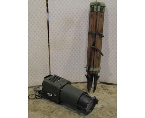Vintage Strand Electric stage light, together with two further Polaris examples - Mod 260 and 261, together a vintage folding