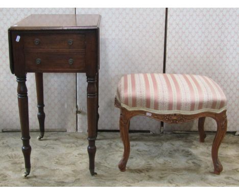 A small reproduction Georgian style foldover top bachelors type chest of four long graduated drawers on bracket feet, 62cm wi