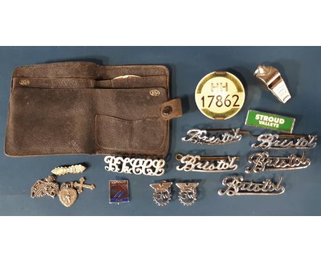 An interesting collection of badges relating to Bristol area buses/ tramways including 7 'Bristol' cap badges, 2 for Bristol 