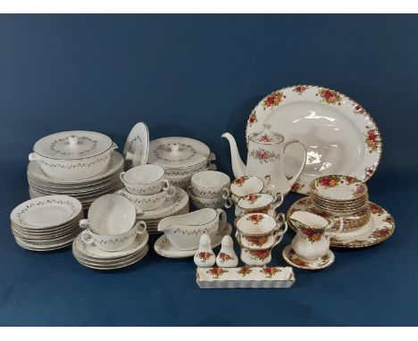 Royal Albert 'Old Country Roses' part tea set including plates, cups and saucers etc and a Royal Standard coffee pot together