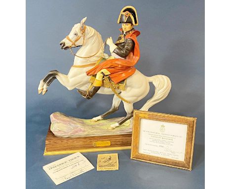 A Royal Worcester bisque model of Napoleon Bonaparte (from the series of famous military commanders and modelled by Bernard W