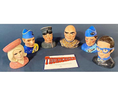 A collection of Beswick Thunderbirds characters, ceramic busts modelled by William K Harper, set number 105 limited to  2,500