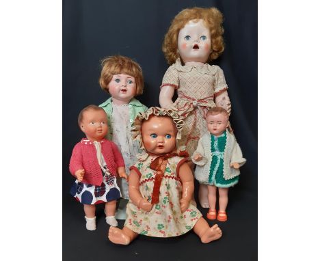 'Nicaput' doll, circa 1930's by König & Wernicke with blue closing eyes and 5 piece  body wearing a period smocked dress with